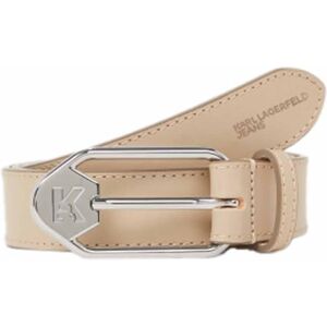 KARL LAGERFELD JEANS K Logo spänne läderbälte, beige, 85 cm dam KARL LAGERFELD JEANS K Logo spänne läderbälte, beige, 85 cm dam