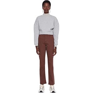 Trendyol Kvinna hög midja Flare Leg Bootcut & Flared Jeans, BRUN, 36 Trendyol Kvinna hög midja Flare Leg Bootcut & Flared Jeans, BRUN, 36