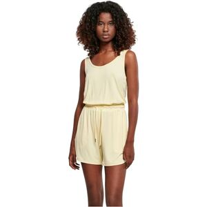 Urban Classics Dam kort ärmlös modal jumpsuit T-shirt för kvinnor, softyellow, XL Urban Classics Dam kort ärmlös modal jumpsuit T-shirt för kvinnor, softyellow, XL
