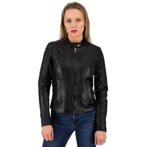 URBAN 5884 Gigi damjacka, mjuk och smal läderjacka, hantverk, Svart, L URBAN 5884 Gigi damjacka, mjuk och smal läderjacka, hantverk, Svart, L