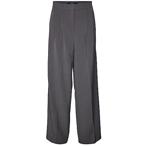 VERO MODA dam Vmtroian Mr Wide Dad Pant Noos byxor, Grå kritstreck, 34 SE/XL VERO MODA dam Vmtroian Mr Wide Dad Pant Noos byxor, Grå kritstreck, 34 SE/XL