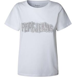 Pepe Jeans dam BERI t-shirt, vit (vit), L, Vit (vit), L Pepe Jeans dam BERI t-shirt, vit (vit), L, Vit (vit), L