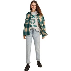 Springfield återvunnen polyester rutig skjorta jacka, mörk khaki, S dam, Mörk khaki, S Springfield återvunnen polyester rutig skjorta jacka, mörk khaki, S dam, Mörk khaki, S