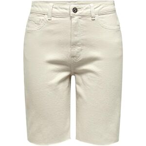 ONLY Onlemily Hw långa shorts Rw Ecru Noos, Beige, 31 ONLY Onlemily Hw långa shorts Rw Ecru Noos, Beige, 31