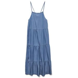 VERO MODA Vmfleur Sl 7/8 lager Dress Ga, Mellanblå denim, XS VERO MODA Vmfleur Sl 7/8 lager Dress Ga, Mellanblå denim, XS