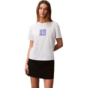 Calvin kvinnors Ss Classic Fit Monogram Tee LV047F819G grafiska t-shirts, vit, M Calvin kvinnors Ss Classic Fit Monogram Tee LV047F819G grafiska t-shirts, vit, M