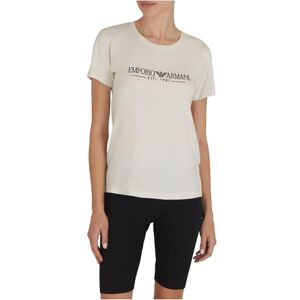 Giorgio Armani dam vardag bomull s/ärm rund hals t-shirt beige XS, Vitt, XS Giorgio Armani dam vardag bomull s/ärm rund hals t-shirt beige XS, Vitt, XS