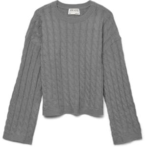 VERO MODA Awlorella Ls O-hals stickad Noos, Medium grå melerad, XXL VERO MODA Awlorella Ls O-hals stickad Noos, Medium grå melerad, XXL