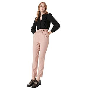 Trendyol Dam Basics hög midja raka ben morotsbyxor byxor, Ljusbrun, 38 Trendyol Dam Basics hög midja raka ben morotsbyxor byxor, Ljusbrun, 38