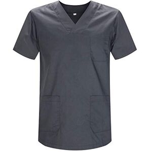 MISEMIYA Medicinska uniformer unisex topp sjuksköterska sjukhus arbetskläder, GRÅ, XXL MISEMIYA Medicinska uniformer unisex topp sjuksköterska sjukhus arbetskläder, GRÅ, XXL