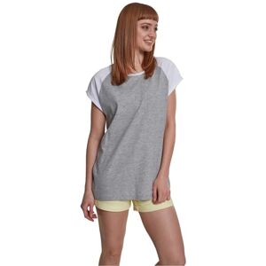 Urban Classics dam T-tröja Damer kontrast raglan te, Grå / vit, XXL Urban Classics dam T-tröja Damer kontrast raglan te, Grå / vit, XXL