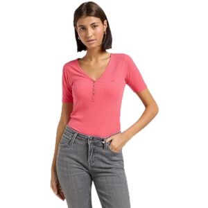 Lee dam Ss Henley T-shirt, litchi, M Lee dam Ss Henley T-shirt, litchi, M