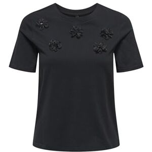 ONLY Onlelma S/S O-Neck Top Box JRS, svart, XL ONLY Onlelma S/S O-Neck Top Box JRS, svart, XL