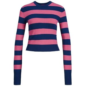 JJXX JACK & JONES Dam Jxvalentina Ls mjuk randig stickad tröja, Sodalite blå/ränder:/carminros, XS JJXX JACK & JONES Dam Jxvalentina Ls mjuk randig stickad tröja, Sodalite blå/ränder:/carminros, XS