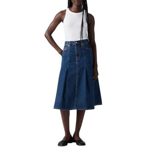 Levi's Pleated Midikjol för kvinnor, Lätt cirkel, 25W Levi's Pleated Midikjol för kvinnor, Lätt cirkel, 25W