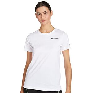 Champion Legacy klassisk liten logotyp T-shirt dam, Vitt och blått, S Champion Legacy klassisk liten logotyp T-shirt dam, Vitt och blått, S