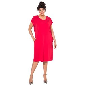 Ulla Popken dam stora storlekar överdimensionerade plus size jerseyklänning, snabbfix detalj vid urringningen, litchi, 46-48 Ulla Popken dam stora storlekar överdimensionerade plus size jerseyklänning, snabbfix detalj vid urringningen, litchi, 46-48