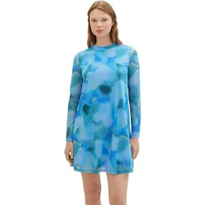 TOM TAILOR Denim damklänning, 34598 – Blue Mint Watercolor Print, XXL TOM TAILOR Denim damklänning, 34598 – Blue Mint Watercolor Print, XXL