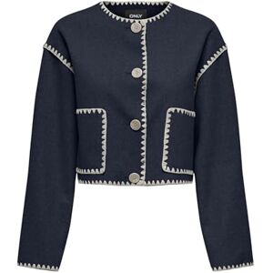 ONLY Onlelba Life Scallop Edge Jacka OTW, marinblå blazer, x_s ONLY Onlelba Life Scallop Edge Jacka OTW, marinblå blazer, x_s