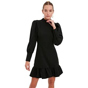 Trendyol Kvinnors svart hängande krage volym ledig klänning, 38 Trendyol Kvinnors svart hängande krage volym ledig klänning, 38