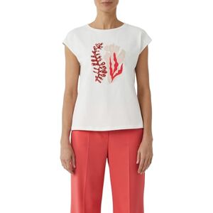 Comma glans t-shirt med konstverk – för vardag och semester, Vit, 44 Comma glans t-shirt med konstverk – för vardag och semester, Vit, 44