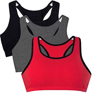 Fruit of the Loom Women's Built Up Tank Style Sports Bra, Red Hot with Black/Charcoal/Black, 50 Fruit of the Loom Women's Built Up Tank Style Sports Bra, Red Hot with Black/Charcoal/Black, 50