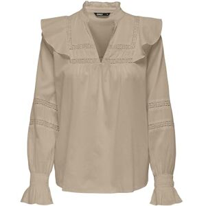 ONLY Onljulia Life L/S blus WVN, Humus, XS ONLY Onljulia Life L/S blus WVN, Humus, XS
