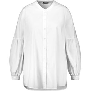 Samoon Damblus med ballongärmar, ballongärmar, långärmad, manschetter, blus, långärmad blus, enfärgad, Vit, 42 Samoon Damblus med ballongärmar, ballongärmar, långärmad, manschetter, blus, långärmad blus, enfärgad, Vit, 42