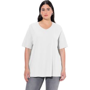 Ulla Popken Damer, A-linje, v-ringning, halvärm T-shirt, Vit ut, 58 Ulla Popken Damer, A-linje, v-ringning, halvärm T-shirt, Vit ut, 58