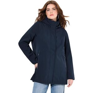 Ulla Popken Dam Hyprar Softshelljacka, huva avtagbar jacka, marinblå, 46-48 Ulla Popken Dam Hyprar Softshelljacka, huva avtagbar jacka, marinblå, 46-48