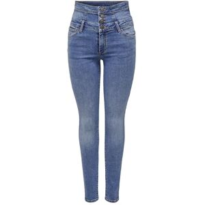 ONLY Onlhush Hw corsage DNM Ana skinny-fit-jeans för kvinnor, Mellanblå denim, (M) W x 32L ONLY Onlhush Hw corsage DNM Ana skinny-fit-jeans för kvinnor, Mellanblå denim, (M) W x 32L