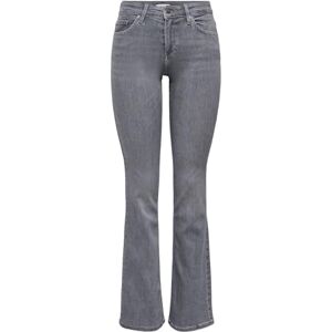 ONLY Female Flared fit jeans ONLBLUSH medium midja utsvängda jeans, Grå denim, XXL / 32L ONLY Female Flared fit jeans ONLBLUSH medium midja utsvängda jeans, Grå denim, XXL / 32L