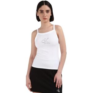 Calvin Jeans dam konturerade CK Strappy Tank Top, ljus vit, XS, Kritvit, XS Calvin Jeans dam konturerade CK Strappy Tank Top, ljus vit, XS, Kritvit, XS