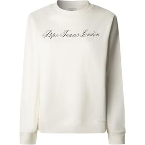 Pepe Jeans dam W BASIC CREW sweatshirt, vit (mossé vit), L, Vit (mousse vit), L Pepe Jeans dam W BASIC CREW sweatshirt, vit (mossé vit), L, Vit (mousse vit), L