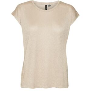 VERO MODA VMSARAH AVA SS TOP JRS NOOS, Silver mink/detalj: guld Lurex, L VERO MODA VMSARAH AVA SS TOP JRS NOOS, Silver mink/detalj: guld Lurex, L