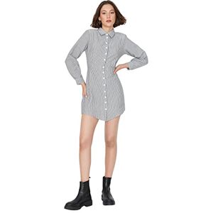 Trendyol Damklänning mini standard hög hals vävd klänning, svart, 32 SE Trendyol Damklänning mini standard hög hals vävd klänning, svart, 32 SE