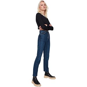 Trendyol Dam Dam Dam Hög midja Bootcut & Utsvängda jeans, marinblå, 60 SE Trendyol Dam Dam Dam Hög midja Bootcut & Utsvängda jeans, marinblå, 60 SE