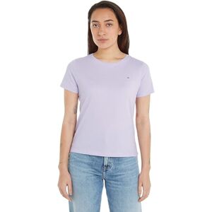 Tommy Jeans Damkläder, Dam TJW Mjuk Jersey T-shirt, Lavendel Blomma, XS Tommy Jeans Damkläder, Dam TJW Mjuk Jersey T-shirt, Lavendel Blomma, XS