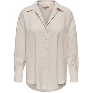 ONLY Onlzazima L/S lös skjorta WVN, Antik vit, XS ONLY Onlzazima L/S lös skjorta WVN, Antik vit, XS
