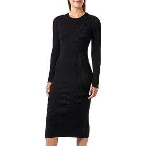 VERO MODA Bestseller A/S VMGOLD Ribblängd LS O-hals klänning, svart, M VERO MODA Bestseller A/S VMGOLD Ribblängd LS O-hals klänning, svart, M