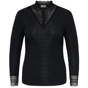 ONLY Carmakoma Cartilde glitter L/S hög hals topp Noos, svart, XL ONLY Carmakoma Cartilde glitter L/S hög hals topp Noos, svart, XL
