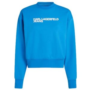 KARL LAGERFELD JEANS , Dam, Essential Logo Sweat, Regular Fit, Blå, M KARL LAGERFELD JEANS , Dam, Essential Logo Sweat, Regular Fit, Blå, M