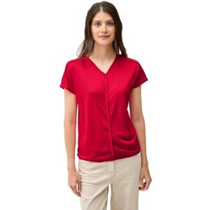 Cecil dam-t-shirt med dekorativa sömmar, Glaserad Apple Red, M Cecil dam-t-shirt med dekorativa sömmar, Glaserad Apple Red, M