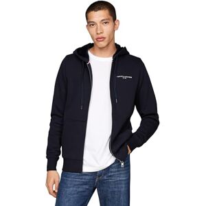 Tommy Hilfiger TOMMY LOGO FUR LINED HOODY MW0MW37245, blixtlås genom huvtröja, blå, S, Blå (ökenhimmel), S Tommy Hilfiger TOMMY LOGO FUR LINED HOODY MW0MW37245, blixtlås genom huvtröja, blå, S, Blå (ökenhimmel), S