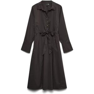 VERO MODA Vmfriba Ls Calf Dress WVN Ga, Choklad tårta, M VERO MODA Vmfriba Ls Calf Dress WVN Ga, Choklad tårta, M