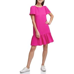 DKNY Dam Flutter Sleeve Regular Fit Cocktailklänning, Ras Raspberry, 32 SE DKNY Dam Flutter Sleeve Regular Fit Cocktailklänning, Ras Raspberry, 32 SE