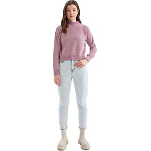 DeFacto Tröja normal passform för kvinnor – polotröja för toppar dam (LT.PINK, XS), Lt.rosa, XS DeFacto Tröja normal passform för kvinnor – polotröja för toppar dam (LT.PINK, XS), Lt.rosa, XS