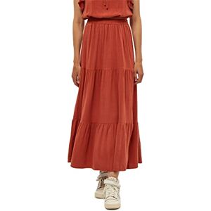 DESIRES Dam Jin Skirt, Bränd röd, XL DESIRES Dam Jin Skirt, Bränd röd, XL