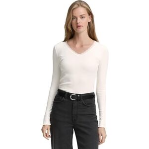 TOM TAILOR Denim dam långärmad T-shirt, 10332 – Benvit, XXL TOM TAILOR Denim dam långärmad T-shirt, 10332 – Benvit, XXL
