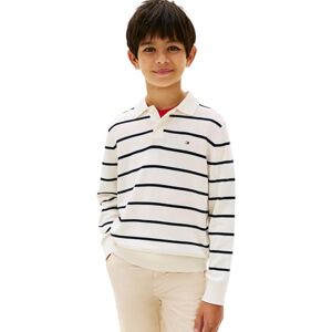 Tommy Hilfiger polokrage pojke tröja Ls KB0KB10252 tröjor, vit (elfenben sidenrandig), 4 år Tommy Hilfiger polokrage pojke tröja Ls KB0KB10252 tröjor, vit (elfenben sidenrandig), 4 år